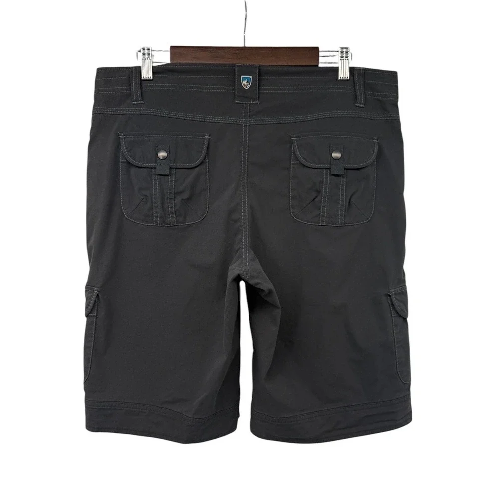 Kuhl Gray Cargo Shorts Women 14 Hiking Trail Outdoor Utility Stretch Bermuda 17S